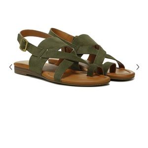 LIKE NEW Sarto Gia Olive Green Strappy Sandal Size 7